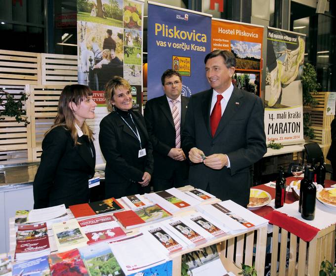 Predsednik Republike Slovenije Borut Pahor na sejmu Alpe–Adria: Turizem in prosti čas na Gospodarskem razstavišču v Ljubljani.